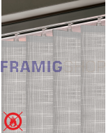 Tenda Verticale con Tessuto Filtrante Antifiamma Effetto Shantung