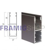 Guida in Alluminio 75×27 mm per Avvolgibili – A75