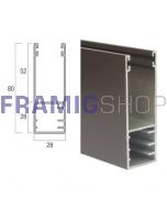 Guida in Alluminio 80×28 mm per Avvolgibili – A80