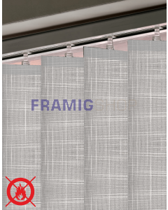 Tenda Verticale con Tessuto Filtrante Antifiamma Effetto Shantung