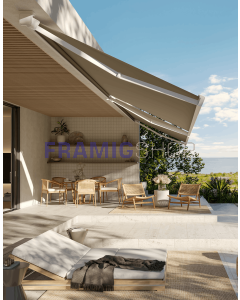 Tenda a Bracci Estensibili su Misura a Scomparsa Totale – Base Q