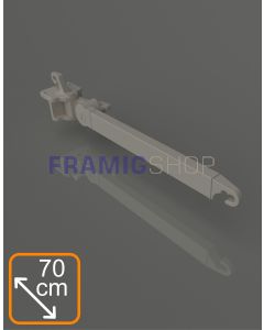 Braccetti a doppio movimento in alluminio da 70 cm