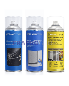 Kit Manutenzione Zanzariere e Tapparelle – Pulizia, Lubrificazione e Protezione (3 Spray)