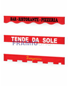 Scritta su mantovana tenda da sole personalizzata – Applicazione termoadesiva