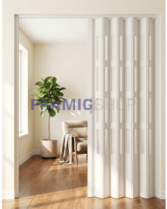 Porta a Soffietto in PVC con Vetri su Misura